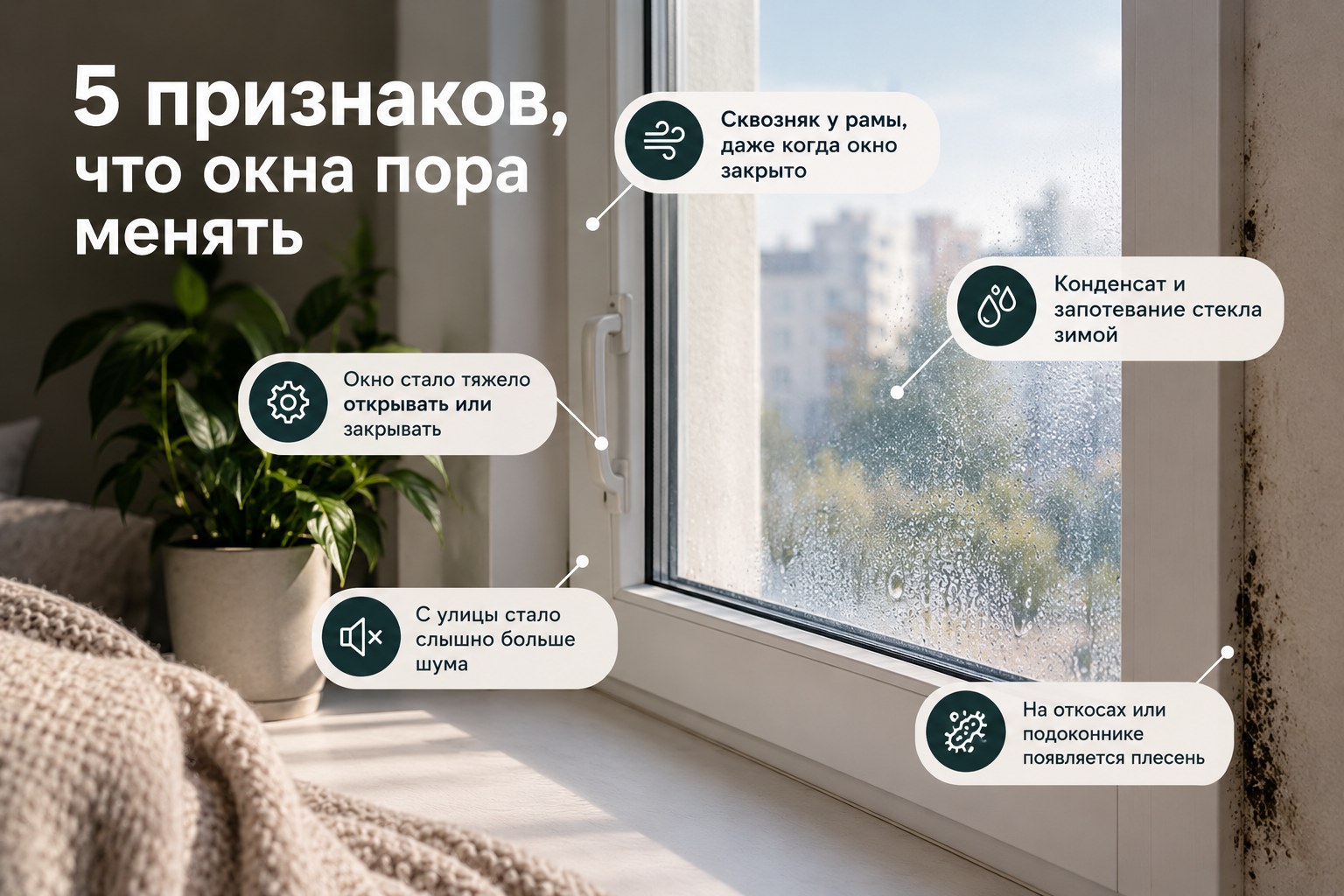 5 признаков, что окна пора менять